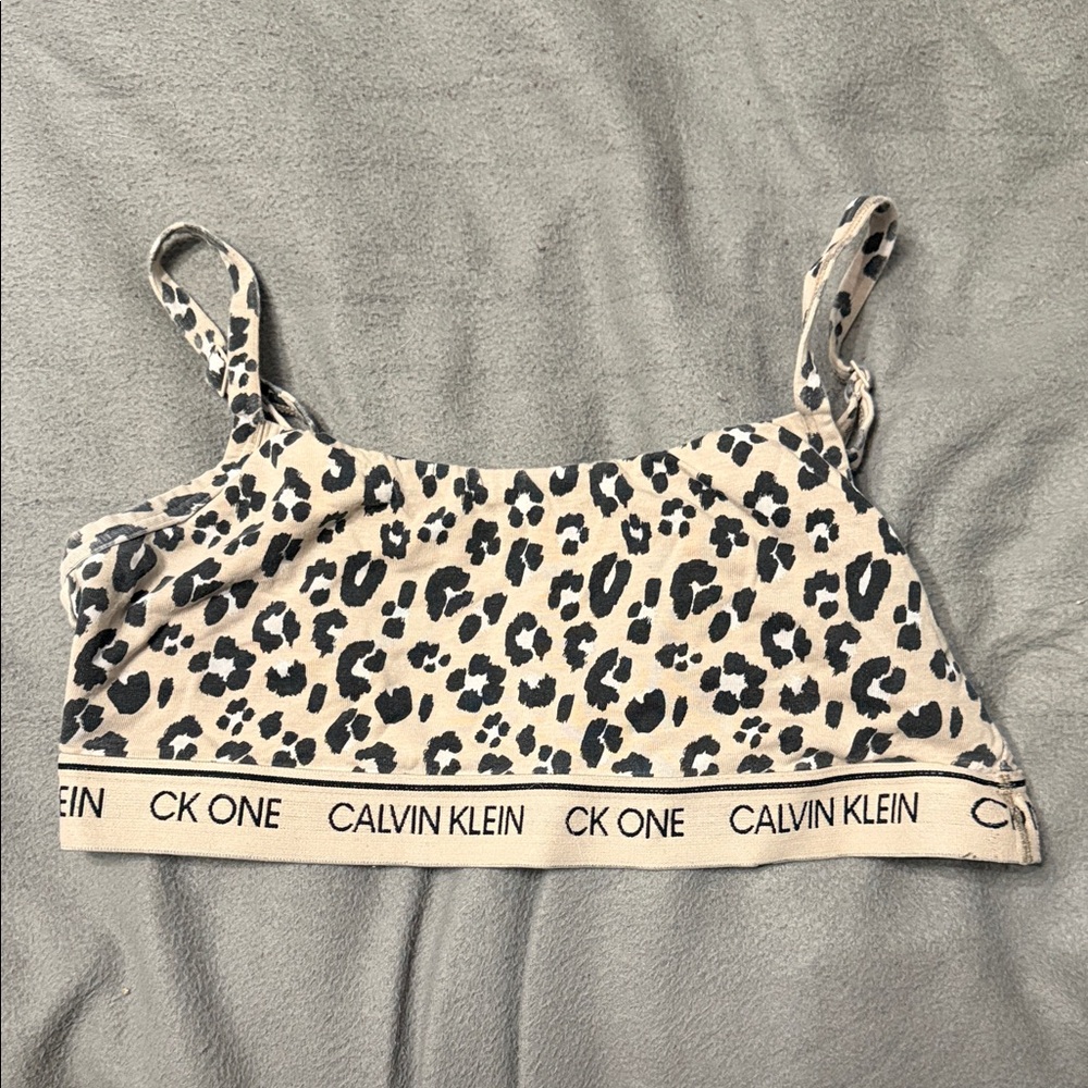 Calvin Klein Leopard Print Bralette